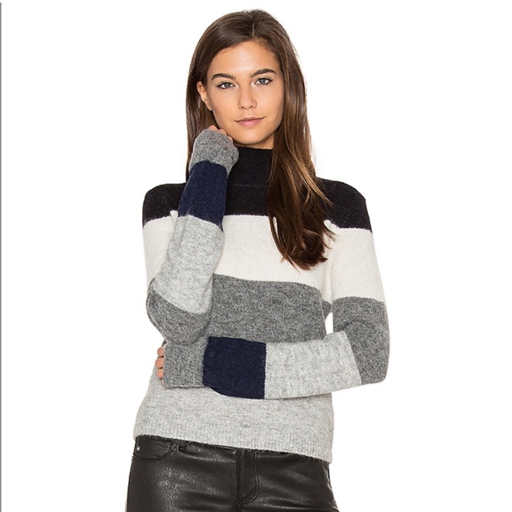 Equipment Ren Striped Sweater Alpaca sz S